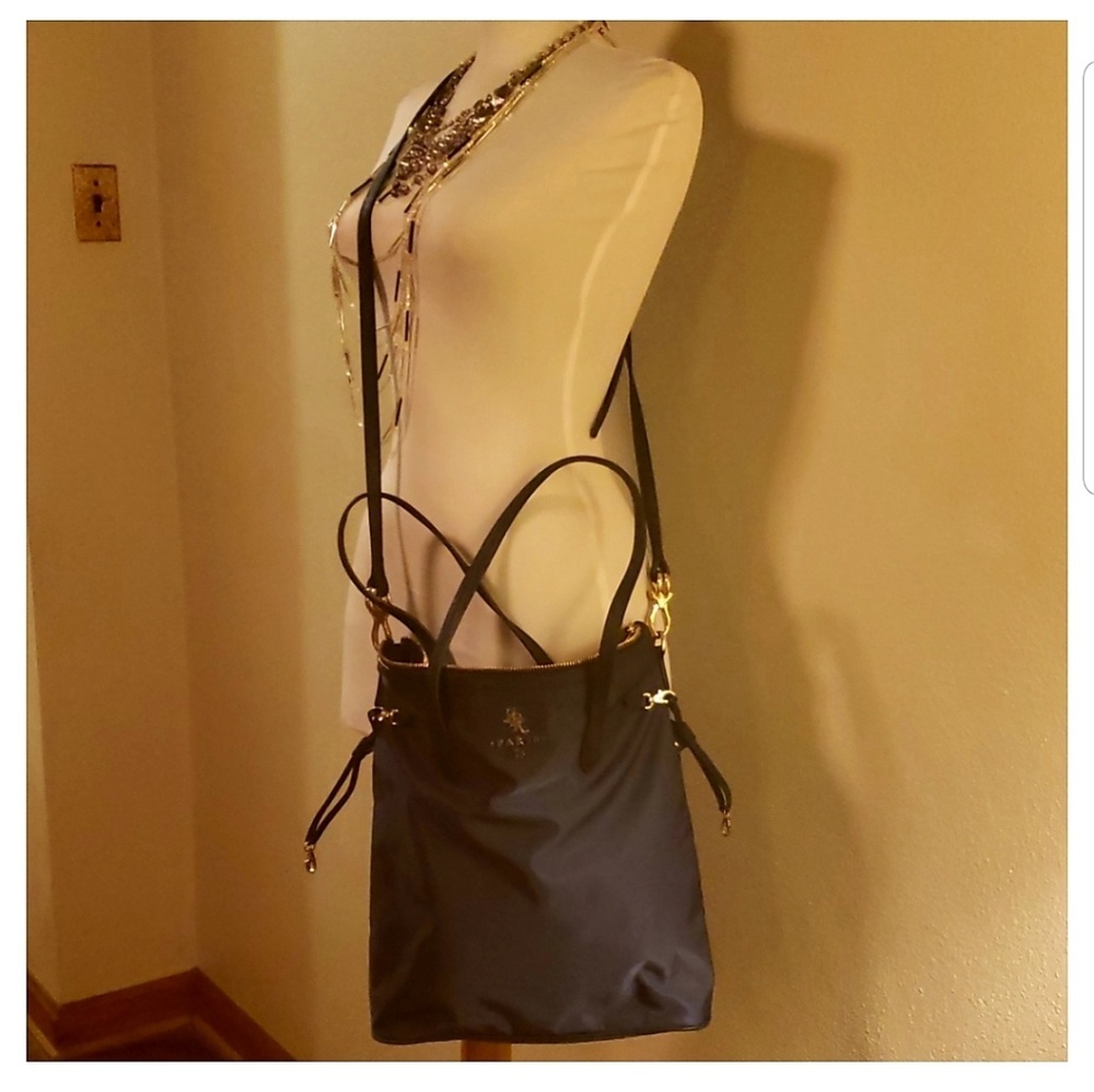 JPK Paris 75 blue handbag.